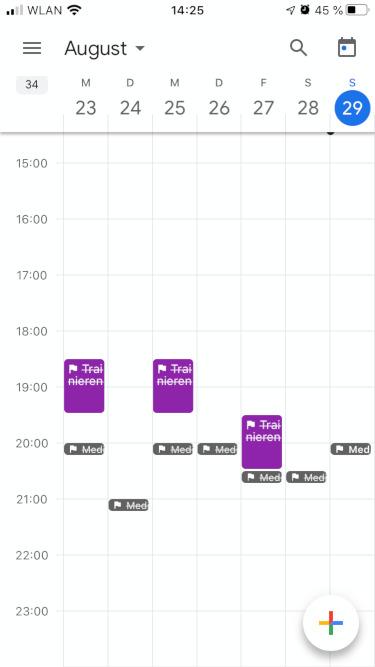 Gute Gewohnheiten: Fortschritt unkompliziert messen mit App - Google Kalender Ziele