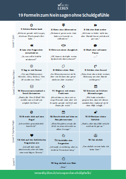 PDF: 19 Formeln zum Nein sagen ohne Schuldgefühle (Cheatsheet)